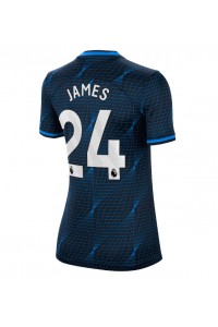 Chelsea Reece James #24 Jalkapallovaatteet Naisten Vieraspaita 2023-24 Lyhythihainen